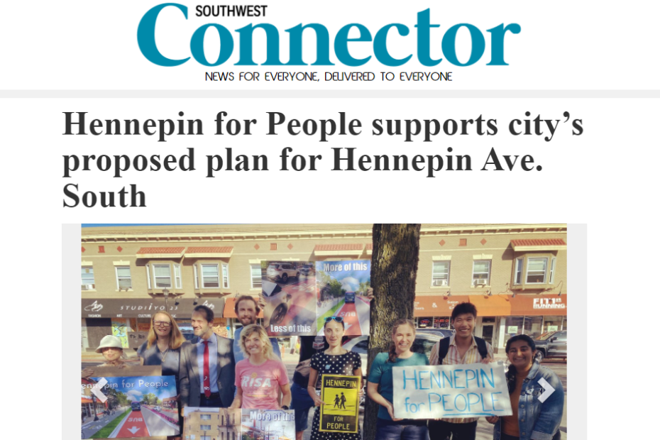 Hennepin for People supports city's proposed plan for Hennepin Ave. South