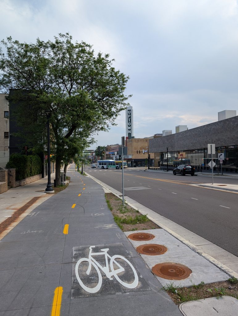 Bike Lane and trees Uptown